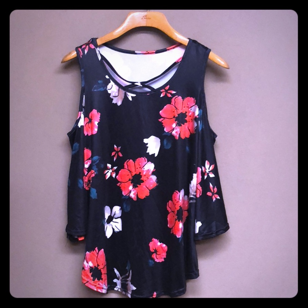 Flower print blouse
